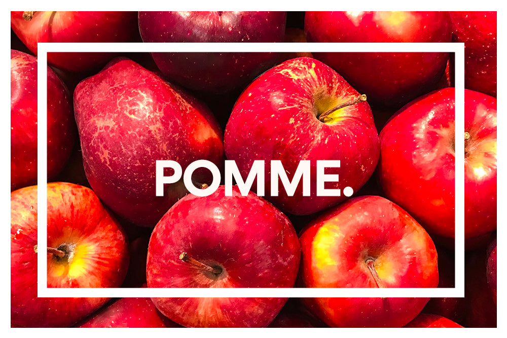 Pomme. Cranberry. 